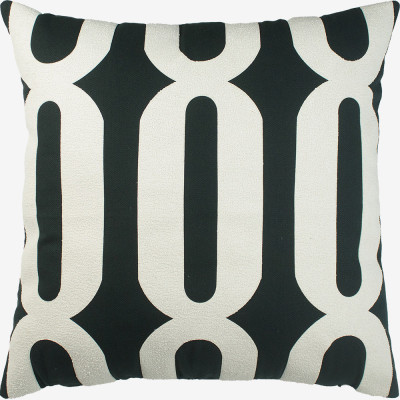 21819 - 2338 - Trio Promocional Flora - Preto | Marfim - 45x45 cm